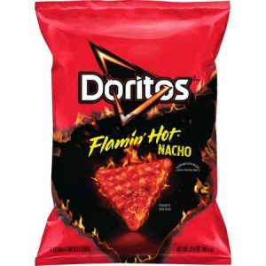 Doritos Flamin nacho cheese	3oz