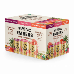 Flying Embers Hard Kombucha Tropical Hops Variety  - 6PK Cans