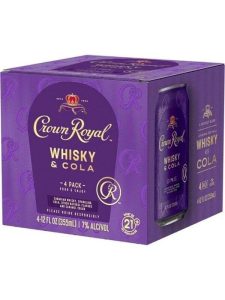 Crown Royal Whiskey &amp; Cola - 4 pack 12oz