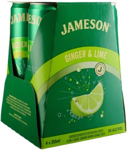 Jameson Ginger &amp; Lime Cocktail - 4 pack 12oz