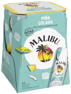 Malibu Pina Colada Cocktail - 4 pack 12oz