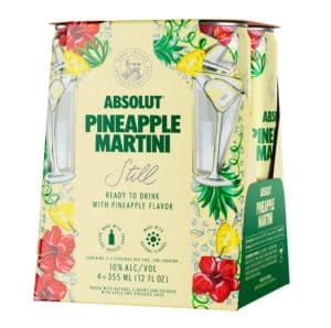 Absolut Pineapple Martini - 4 pack 12oz